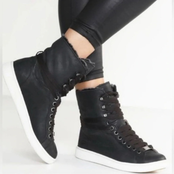 Ugg Starlyn Black high-top sneakers, size 11 - Picture 1 of 8